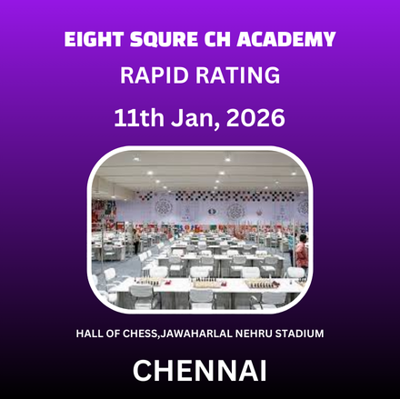 ⭐EIGHT SQURE CHESS ACADEMY⭐1st INTERNATIONAL RAPID FIDE RATED OPEN CHESS TOURNAMENT 2025-26